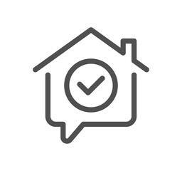 Approve related icon outline and linear symbol.	
