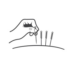 illustration of acupuncture, acupuncture to restore health and fitness.