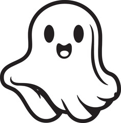 Halloween Cute Skeleton Ghost Skeleton creepy character scary creature with skull and bones isolated on white background silhouette vector  