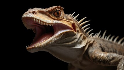 Fototapeta premium Furious Lizard in High-Resolution Image. Capturing Intense Emotions