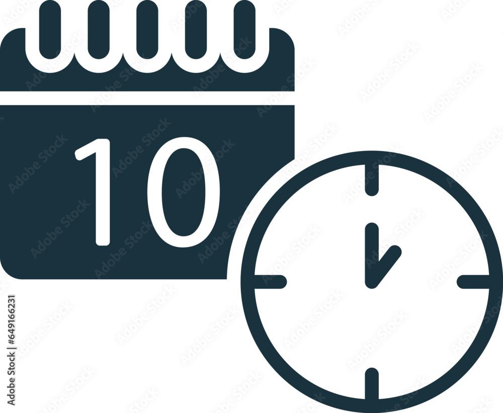 Poster scheduling icon. monochrome simple sign from operation management collection. scheduling icon for lo