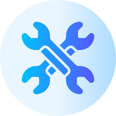 double wrench gradient icon