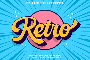 vintage retro editable text effect