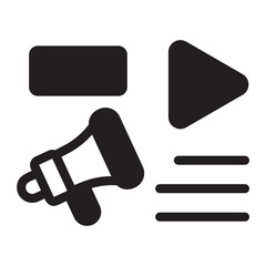 content marketing glyph icon