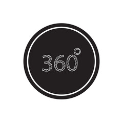 Fototapeta premium 360 degree icon vector