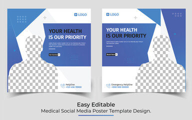 Medical and Healthcare Social Media Post Design