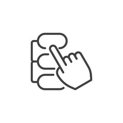 Fototapeta premium UI UX flowchart line icon