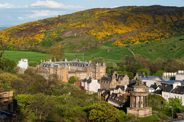 Edinburgh Landscape With Holyrood Palace in Scotland UK