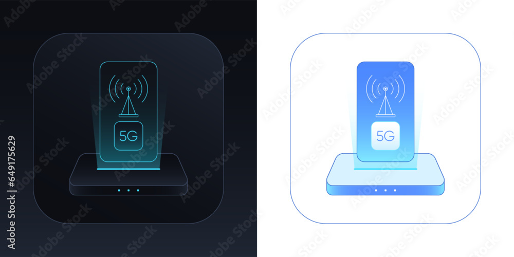 Poster antenna 5g and signal station. 5g cellular tower with broadband connection. broadcast station with f