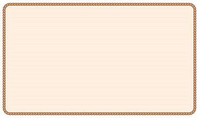 Rope frame isolated on white background