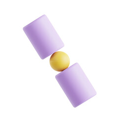 Geometric 3D Illustration of Left Slash