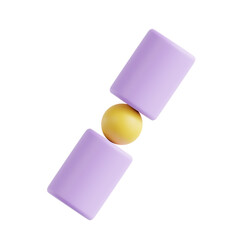 Geometric 3D Illustration of Right Slash