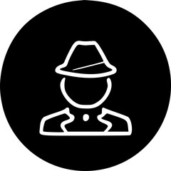 Spy, agent line icon, outline vector sign, linear style pictogram sign, symbol, vector, art