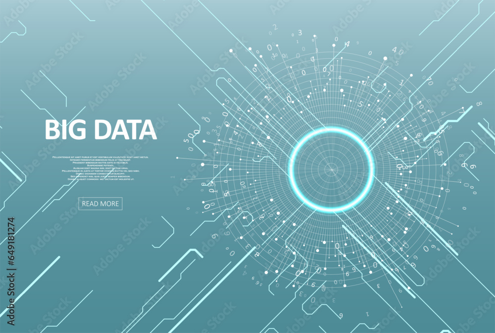 Poster abstract big data visualization.