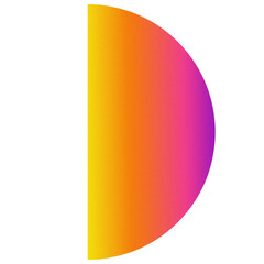 forme demi cercle d&eacute;grad&eacute; et texture grain