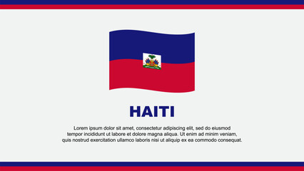 Haiti Flag Abstract Background Design Template. Haiti Independence Day Banner Social Media Vector Illustration. Haiti Design