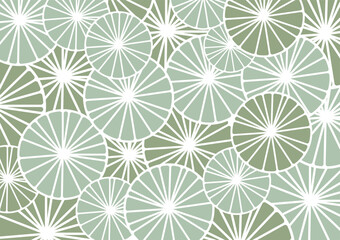 Geometric soft green flower minimal pattern line decoration background 