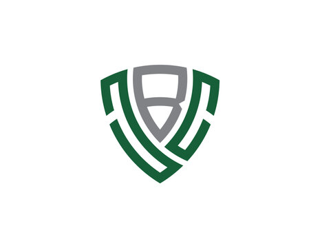 JBC creative letter shield logo design vector icon illustration