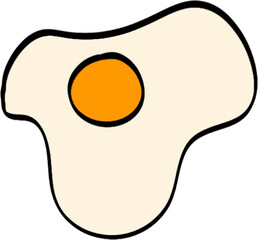 Illustration vector graphic of sunny side egg. Good for any design or product related to nutrition, health food, etc.