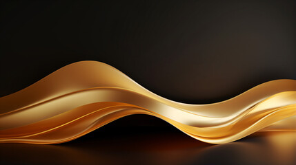 Merry Christmas and Happy New Year Abstract shiny color gold wave design element - Generative AI