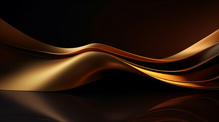 Merry Christmas and Happy New Year Abstract shiny color gold wave design element - Generative AI
