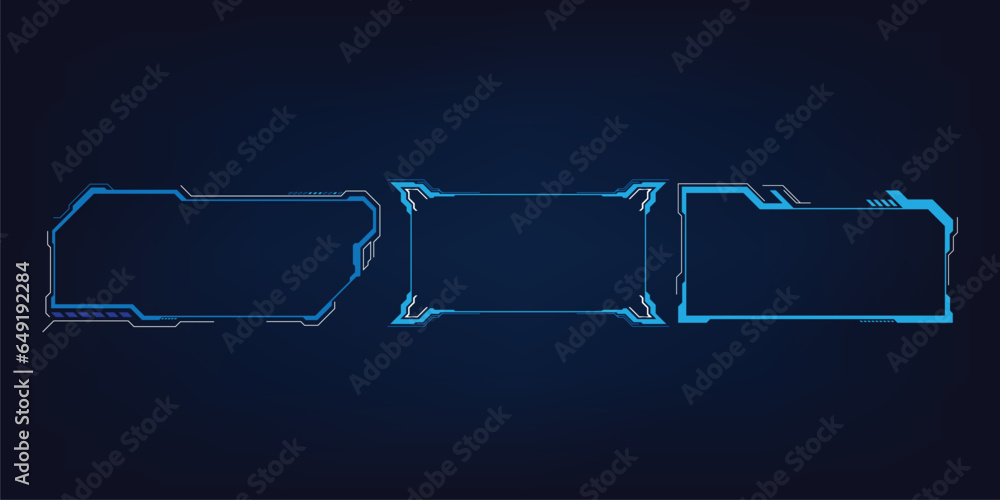 Aufkleber abstract sci fi frame template layout design concept background. vector illustration.