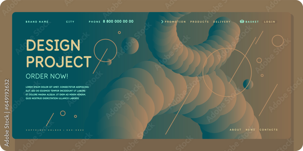 Poster a template to use in your design. a composition of geometric shapes. graphic elements for design and