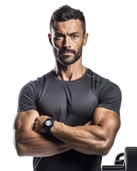 Gordijnen Fitness Instructor at the Gym, fitness, instructor, workout, coaching, on transparent background, png © gfx_nazim
