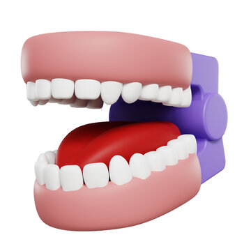 mouth model 3D icon