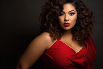 Fototapeta premium Beautiful plus size woman portrait