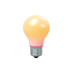 a single 3d icon of light bulb - Generative AI