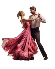 Man and Woman Dancing, dance, couple, ballroom dance, rhythm, transparent background - obrazy, fototapety, plakaty