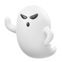 Naklejka premium Angry Ghost 3D Icon