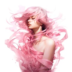 Woman ribbon