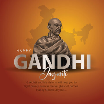 2nd October Happy gandhi jayanti. indian Freedom Fighter Mahatma Gandhi he is known as Bapu. abstract vector illustration design