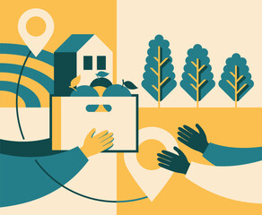 Short local food supply chains concept