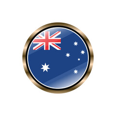 Australia flag circle button vector template, trendy, collection, logo, design