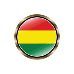Bolivia flag circle button vector template, trendy, collection, logo, design