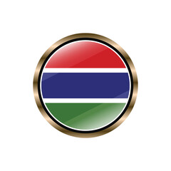 The Gambia flag circle button vector template, trendy, collection, logo, design