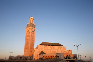Naklejka premium Hassan II mosque, Casablanca, Morocco.