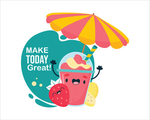 cartoon cat with an umbrella