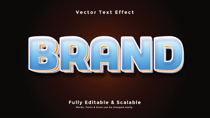 Brand 3d text effect vector download