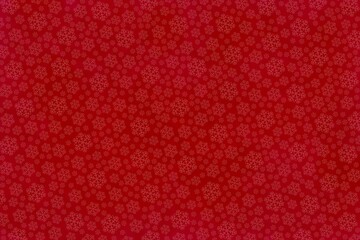 Light red snowflakes on red background, different sizes of snowflakes, decorative background, christmas decor