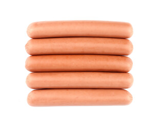 Sausage  isolated on the white background. Sausage for hot dog