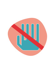 Do not touch with hands icon vector
