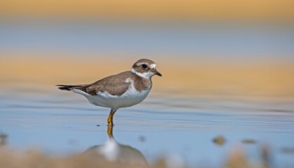 Common Ringed Plover (Charadrius hiaticula)'s feeding habitat is open beaches or the flat areas of Eurasia and Arctic Northeast Canada. Some also feed in areas far from the sea.