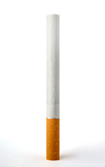 Smoking cigarette isolated on white background