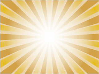 Fototapeta premium 太陽光線イメージの鮮やかなヴィンテージ風集中線背景素材_オレンジ