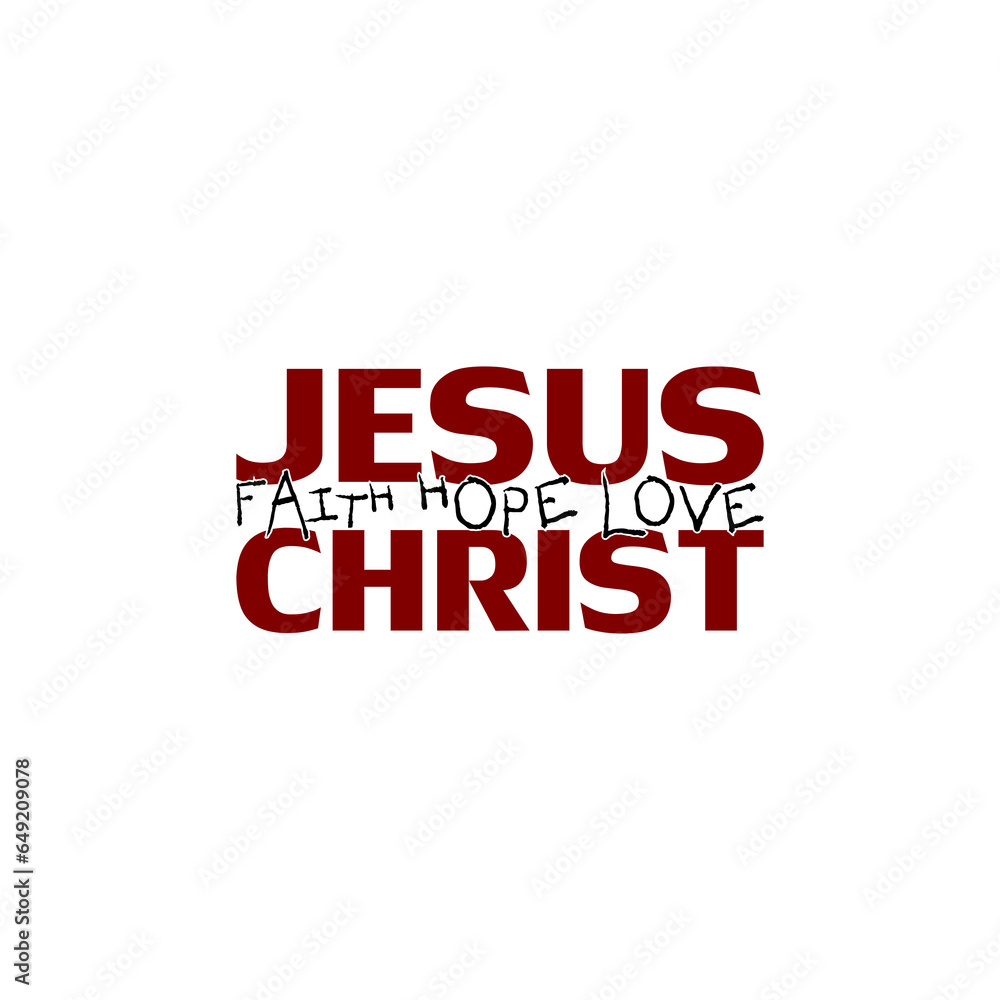 Poster Jesus Christ faith hope love icon isolated on transparent background