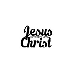 Jesus Christ faith hope love icon isolated on transparent background